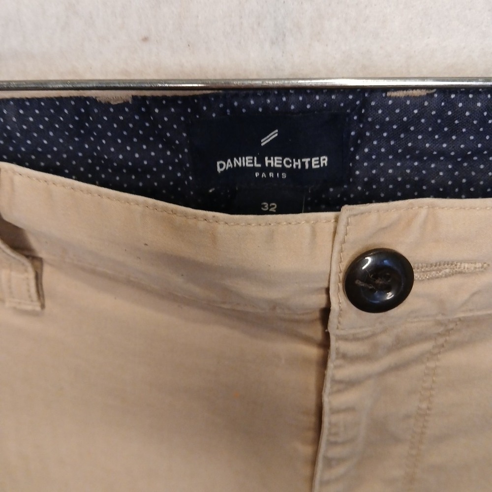 Daniel Hechter Paris Men's Shorts Beige Chino Cotton Blend Size 32 Hiking Golf - Picture 3 of 16